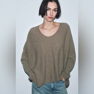 ZARA Oversized Jumper In BLACK